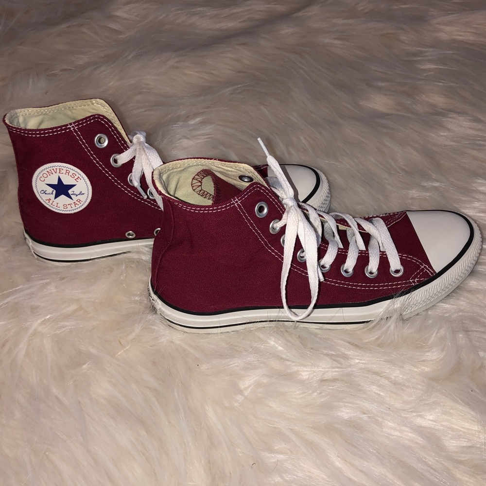 Maroon Converse High Tops